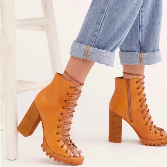 Free People Shoes - Free People Open Toe Lace Up Palermo Boots…